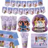 Amazon Katseye Grupo de Meninas Tema Festa de Aniversário Decoração Suprimentos Primeira Festa de Aniversário Utensílios de Mesa Faixa Bandeira