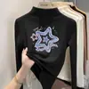 Top casual de manga larga De Rong con cuello semi-alto para niños, capa interior cálida para niñas y bebés, ropa de otoño e invierno