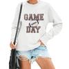 Moletom Feminino Transfronteiriço de 25 Anos Amazon com Estampa de Letras Gola Redonda Moda Manga Longa Outono e Inverno Europeu e Americano Atacado