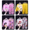 Pijama infantil de comércio exterior transfronteiriço para meninos primavera e outono bebê manga longa meninas infantil desenho animado roupa de casa terno fino