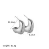 Pendientes de Acero Inoxidable Incrustados con Diamantes de Moda Europea y Americana para Mujer, Pendientes de Acero de Titanio con Forma de Creciente Dorados de 18K, No se Desvanecen