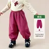 Leggings infantis Tongbei, feitas sob medida em cores lisas, quentes e forradas com fleece, com personalização de logotipo disponível, para meninos e meninas, em estoque, personalização em pequenos lotes