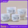 200g frasco de creme branco redondo fundo do corpo frasco de leite máscara de cabelo frasco de máscara frasco pp cosmético frasco de plástico material de embalagem