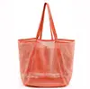Bolsa de Playa Grande de Malla para Vacaciones en la Costa, Bolso Tote de Mano y Hombro para Guardar Juguetes y Trajes de Baño, Bolsa de Playa de Gran Capacidad