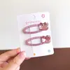 Clip BB Brillante de Oso Plateado con Lazo para Niños Nuevo de Gama Alta Sencillo Pasador para Flequillo de Niña Pequeña Personalización