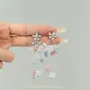 Pendientes de Borla de Flor de Cristal con Cuentas Resistentes y Exquisitos de Moda para Mujer, Súper Temperamento de Hada, de Gama Alta, Dulces y Versátiles