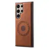 Capa de Celular com Carregamento Sem Fio Adequada para Samsung S26Ultra Samsung S25 Magsafe Magnética Protetora de Couro