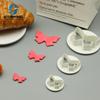 3 Piezas Molde Sin Asa con Estampado de Mariposa para Fondant, Herramienta para Hornear Pasteles, Molde Cortador de Galletas, Molde de Impresión Creativo para Cocina DIY