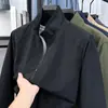 Chaqueta cortavientos para hombre con cuello alto, temporada Primavera y Otoño 2025, con textura, talla grande transfronteriza, chaqueta para senderismo al aire libre