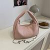 Bolso de Mano Pu Color Puro Casual Europeo y Americano Retro Textura Bolso de Hombro Diseño Nicho Simple Versátil para Viajes Bolso Cruzado