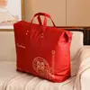 Edredom de Casamento Dote de Casamento Edredom de Algodão Roupas Bolsa Organizadora Vermelha Edredom de Inverno Armazenamento Grande Capacidade Dobrável Impermeável
