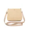 Bolso cubeta tejido de paja simple, elegante modelo nuevo 2026, diseño de nicho minimalista, bolso cubeta tejido de hombro y cruzado
