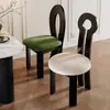 Silla de sirena retro de madera maciza estilo vintage con respaldo, silla de comedor minimalista nórdica para el hogar, silla de tocador para dormitorio