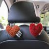 Gancho para Respaldo de Asiento de Coche Decoración de Coche Perchero de Coche Almacenamiento Multifuncional Gancho de Felpa con Forma de Corazón Gancho para Respaldo de Asiento de Coche