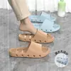 Pantuflas de EVA de secado rápido para dormitorio de hotel para mujer, de verano, perforadas, huecas, con drenaje, antideslizantes, para baño y ducha