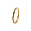 Anillo de circonitas de colores brillantes con incrustaciones de moda, personalizado, con accesorios que combinan con todo, diseño de alta gama, anillo con sentido para mujer.