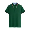 Camiseta polo masculina de manga curta com gola para o verão, uniforme de equipe com logo estampado para campanhas publicitárias e camisetas culturais personalizadas