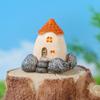 Zakka Amor Pueblo Marino Casa Pequeña de Arcilla Decoración de Micro Paisaje Accesorios Casa Pequeña de Resina Adornos Villa