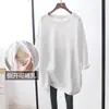 Blusa de Amamentação Hot Mom Camiseta para Gestantes Manga Longa Roupa de Meia-Estação Outono Primavera Pós-parto Amamentação Abertura Lateral Primavera Outono