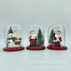 Papai Noel Boneco de Neve Cúpula de Vidro com Luzes Coloridas LED Abajur Decorativo de Natal Cerâmica Presente Mini Lâmpada