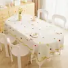 Mantel de comedor estilo caricatura, impermeable, a prueba de aceite, lavable, 2025, lujo ligero, sensación de alta gama, mantel ovalado, tapete protector, mantel para mesa de centro