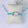 Amazon Mejor Vendido Transfronterizo Original Pulsera de Cuerda Tejida a Mano Personalizada Concha Natural Cuentas de Arroz de Colores Ajustable