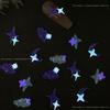 Hielo dulce a través de accesorios DIY joyería para uñas luminosa hielo a través de morado cuatro hombres estrella joyería para uñas mixta al por mayor