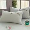 Fundas de Almohada de Algodón Waffle de Dibujos Animados, un Par de Modelos Nuevos 2026, Funda Interior de Relleno de Almohada Bordada de Algodón Puro para Adultos