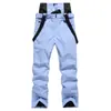 Pantalones de esquí nuevos transfronterizos para hombre talla grande cálidos de una tabla doble tabla impermeables cortavientos soporte de comercio electrónico entrega de una sola pieza