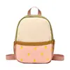 Moda Nueva Primavera/Verano 2026 Bloques de Color Bordado de Frutas Lindo Simple Versátil Mochila de Viaje de un Solo Hombro/Doble Hombro Portátil