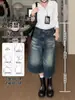 Shorts de mezclilla de pierna ancha rectos holgados de cintura alta para mujer, estilo retro americano, verano 2026