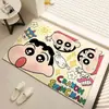 Tapete de chão absorvente para banheiro Crayon Shin-chan, tapete de pé antiderrapante de secagem rápida, tapete de banho de terra de diatomáceas