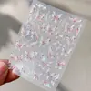 Colección de Pegatinas para Uñas Mariposa: Nuevas Calcomanías Adhesivas para Uñas de Mariposa Blanca Delgadas Flexibles con Relieve de Hada Nuevas de Moda al por Mayor