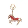 Llavero de Pony Diamante para Coche Colgante Creativo para Bolso de Mujer Anillo de Llavero de Metal Regalo Transfronterizo de Comercio Exterior Venta al por Mayor