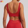 Sujetador de Yoga Ajustado con Bloques de Color Transfronterizos, Sensación Nude y Hermoso Diseño en la Espalda, Sujetador Deportivo para Pilates, Correr, Fitness al Aire Libre, Ropa Interior para Mujer