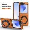 Funda para Teléfono Plegable Samsung Z Flip8 Yashi con Soporte Magnético, Cubierta Protectora de Cuero Antigolpes para Z Fold8/7