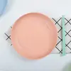 Plástico de Palha de Trigo Cozinha Doméstica Saudável Degradável Prato para Lanches Prato de Frutas Restaurante Buffet Prato de Churrasco