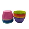 Molde Pequeño para Pastel de Silicona de Grado Alimenticio Molde para Magdalenas Taza para Hornear Transfronteriza Redondo de 7 cm Molde para Tartaletas de Huevo Pudín Taza de Silicona para Muffins