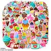 50 tarjetas de helado de dibujos animados ilustración de amor pegatinas de grafiti computadora equipaje coche cuaderno pegatinas personalizadas