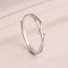 Anillo de Línea Enrollada para Mujer, Diseño de Nicho Estilo Frío Ins, Anillo Abierto de Lujo Accesible, Anillo que no se Desvanece