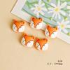 Dibujo animado lindo infantil animal resina lazo flor color parche DIY aretes aretes material