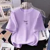 Camiseta de Algodão Puro de Manga Curta para Meninas 2026 Novo Verão Estampa de Desenho Animado Infantil Top de Verão para Crianças Pequenas e Médias