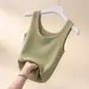 Direto do FabricanteCamiseta Regata Canelada Feminina Tamanho Grande Slim Fit para o Verão, Adequada para Usar por Cima ou em Camadas, Colete sem Mangas