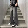 Jeans para Hombre 2024 Primavera y Otoño Rectos Sueltos Marca de Moda Pierna Ancha Streetwear Versátil Casual Pantalones Largos para Hombre de Moda