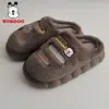 Pantufas de Algodão Babudou, Pantufas de Casa com Calcanhar para Meninos, Meninas e Adultos, Pantufas de Algodão Quentes de Inverno com Sola de EVA