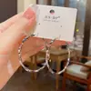 Pendientes de Aro Grandes Exagerados Personalizados, Pendientes de Aro Elegantes con Textura Retorcida Estilo Coreano, Venta al por Mayor