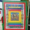 Exquisitos productos étnicos de estilo Xizang, banderines de oración verticales colgantes de alta calidad y gran tamaño, banderines de oración impresos de colores y banderas de caballos de viento al por mayor