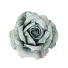 Flores de rosa de tela arrugada de hibisco para sala de estar, decoración floral para el hogar, arreglo fotográfico, cabezas de flores artificiales, accesorios de flores falsas