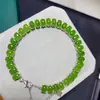 Pulsera de Jaspe Hetian Natural Brillante y Clara Agua Corriendo Llena de Hielo Alto Fluorescente Plata S925 Incrustación Seiko 4*6