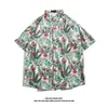 Camisas florais de manga curta para homens e mulheres, férias tropicais na praia, 60 cores, camisas com caimento de meia-manga, atacado de fábrica transfronteiriço